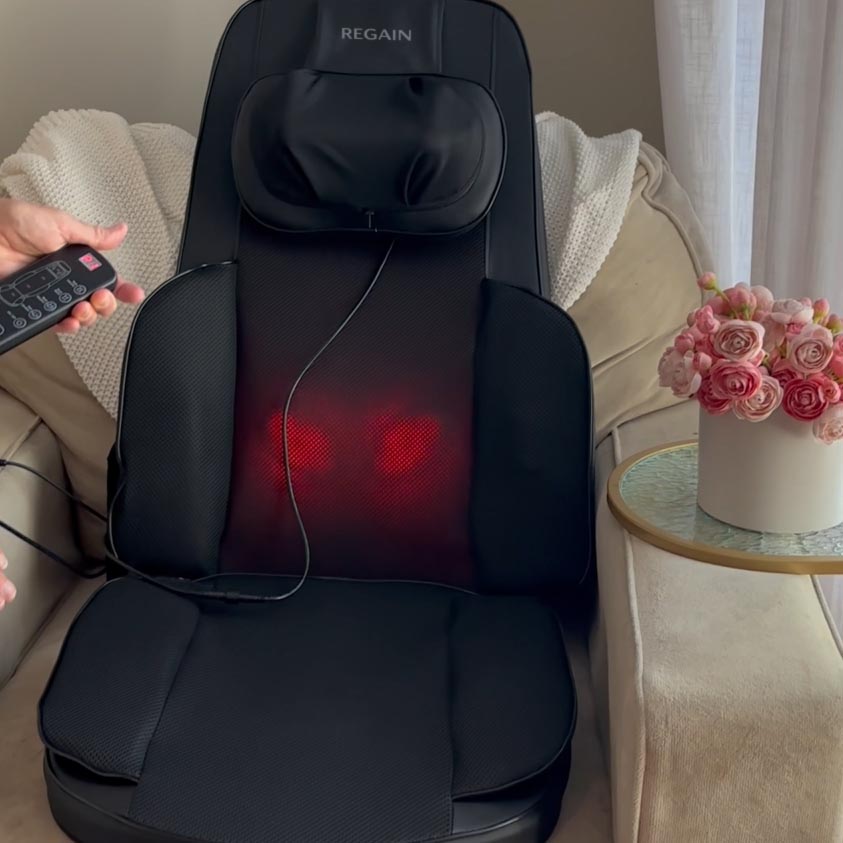 Regain massage seat cushion with visible heat function in the living room