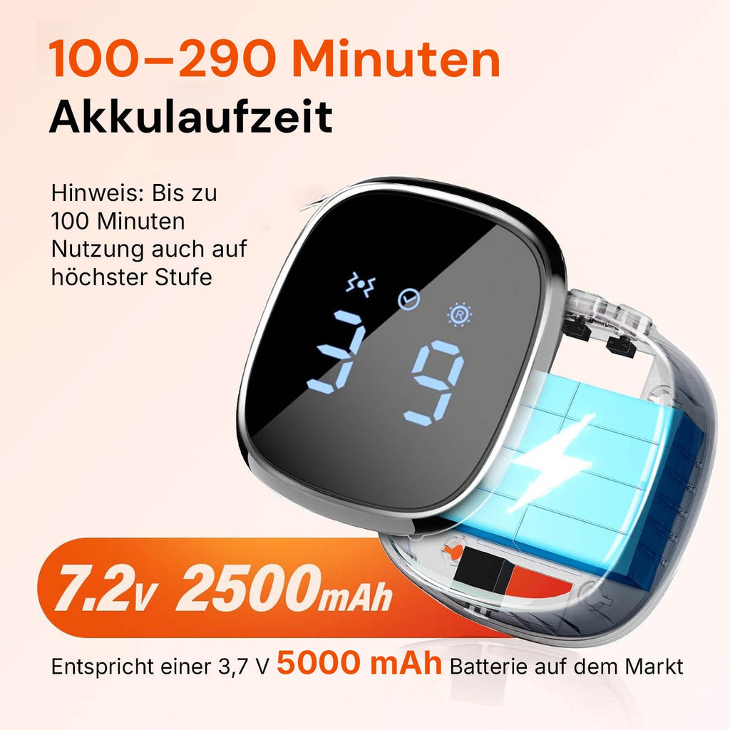 Regain massage belt with 100 to 290 minutes of battery life and a 2500 mAh battery
