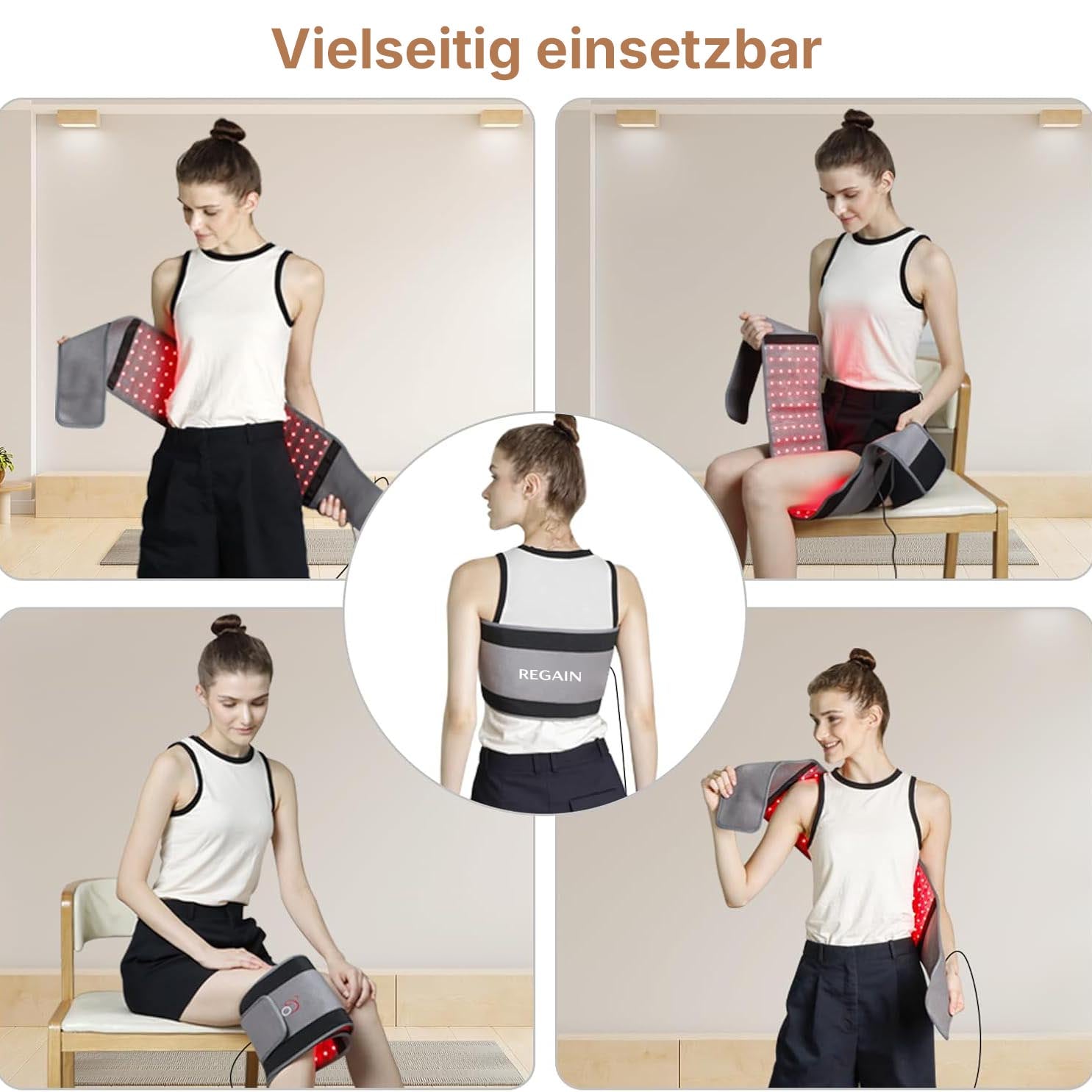 Regain heat belt, versatile use on the waist, thigh, knee and shoulder